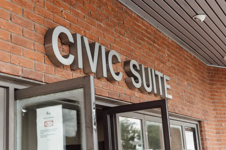 The Civic Suite entrance at Cannock Chase Council&rsquo;s Civic Centre
