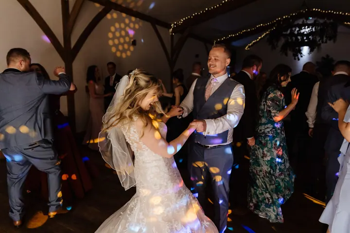 Natasha dancing under the disco lights