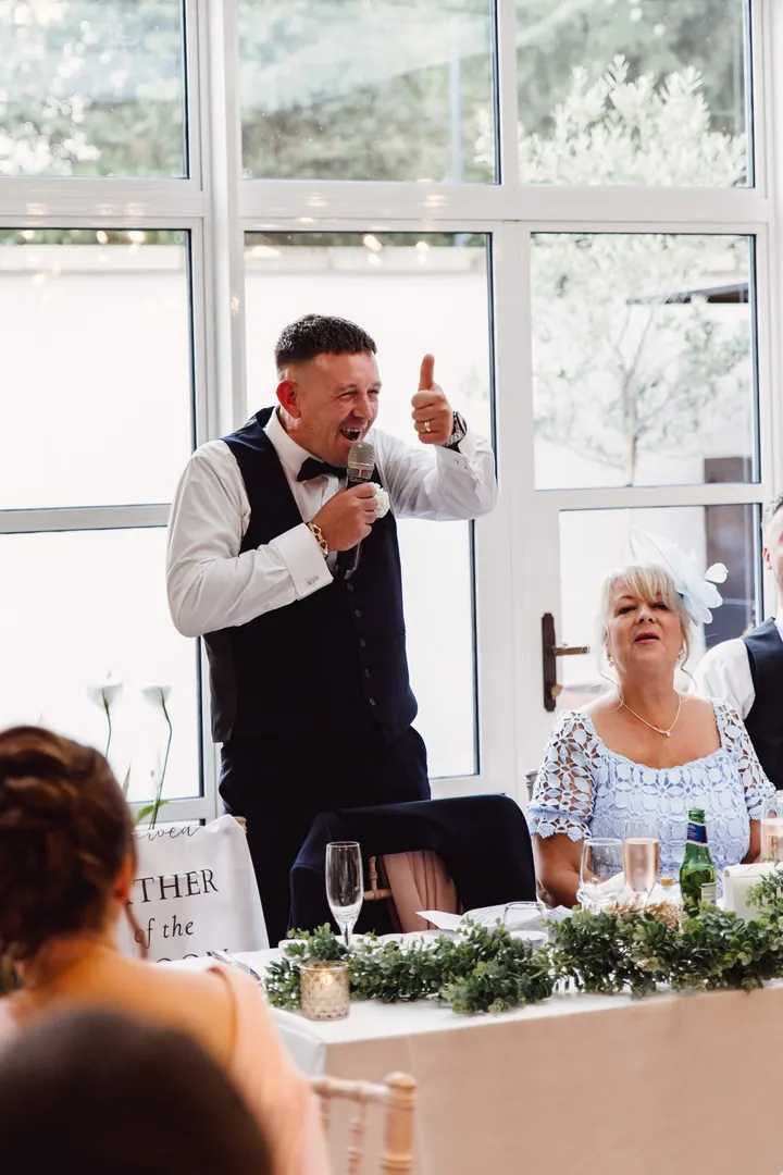 Laughter during the speeches