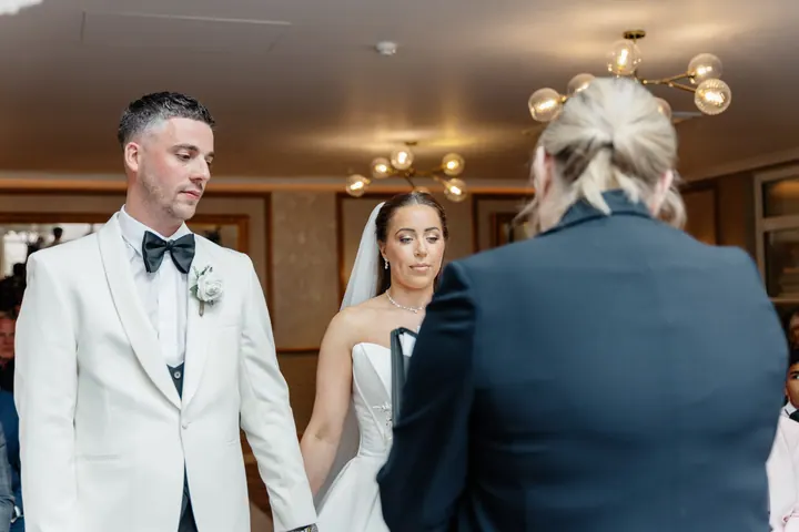 Hayley and Marco during their vows