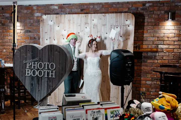 Sam posing in the photo booth