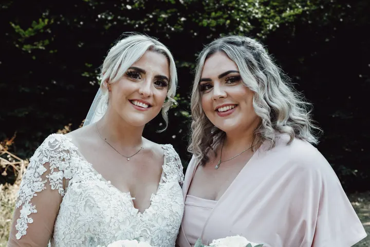 Sarah with one of her bridesmaids