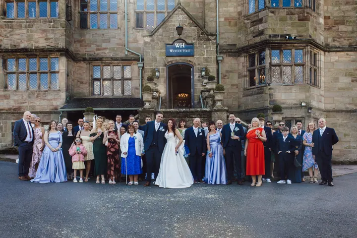 Every guest gathered in front of the hall
